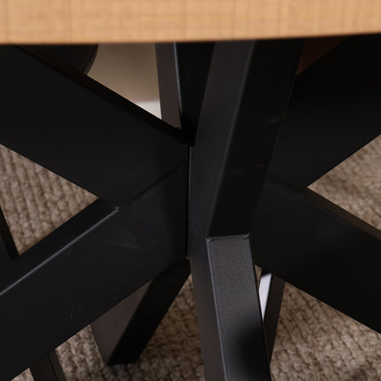 Eettafel Tommy ovaal 160cm lichtbruin melamine