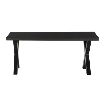 Eettafel Zeno rechthoekig 160cm zwart mangohout