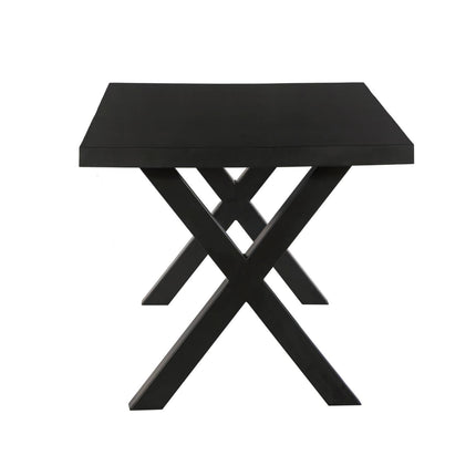 Eettafel Zeno rechthoekig 180cm zwart mangohout