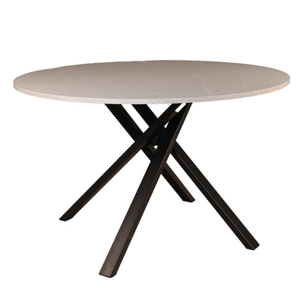 Eettafel marmerlook Ronsi rond 120cm grijs MD