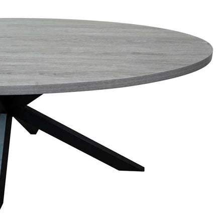 Eettafel ovaal melamine 240cm Tommy grijs ovale tafel