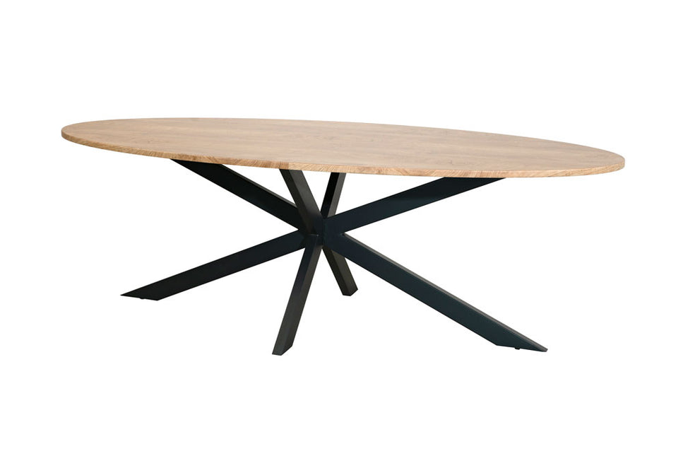 Eettafel ovaal 260cm Rato bruin ovale tafel