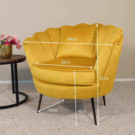 Fauteuil Anna goud velvet