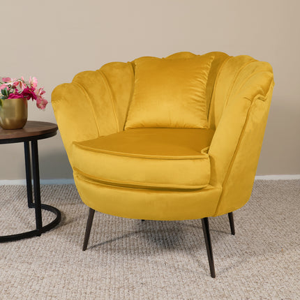 Fauteuil Anna goud velvet
