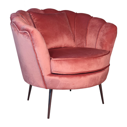 Fauteuil Anna oud roze velvet