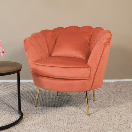 Fauteuil Belle oud roze velvet