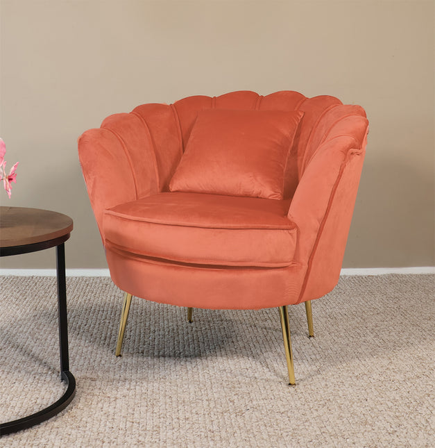 Fauteuil Belle oud roze velvet