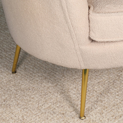 Fauteuil Belle beige teddy
