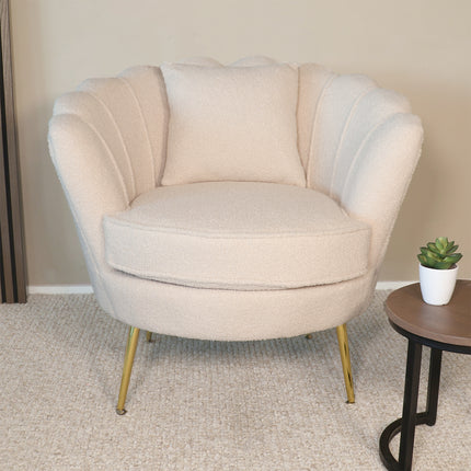 Fauteuil Belle beige teddy