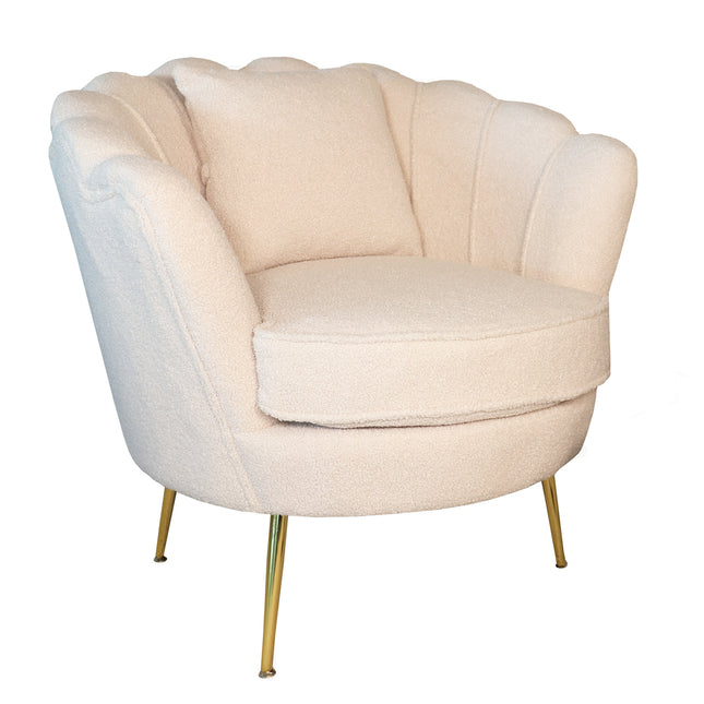 Fauteuil Belle beige teddy