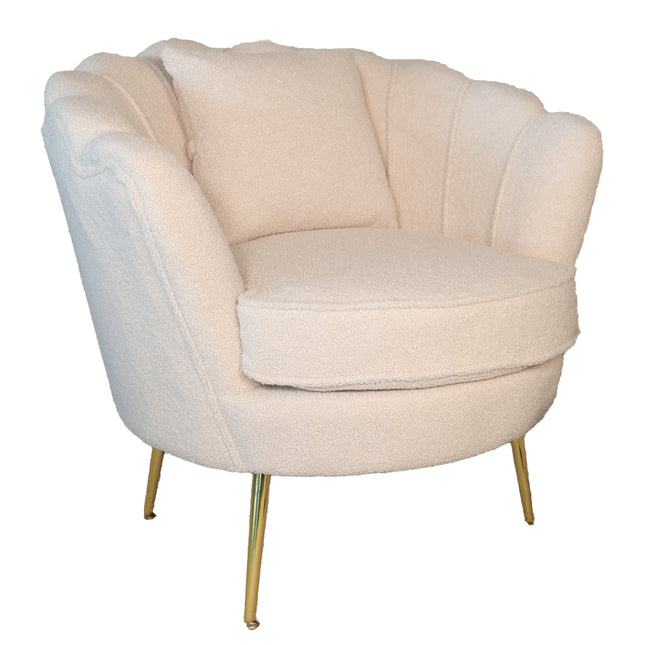 Fauteuil Belle beige teddy