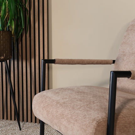 Fauteuil Merlijn bruin chenille