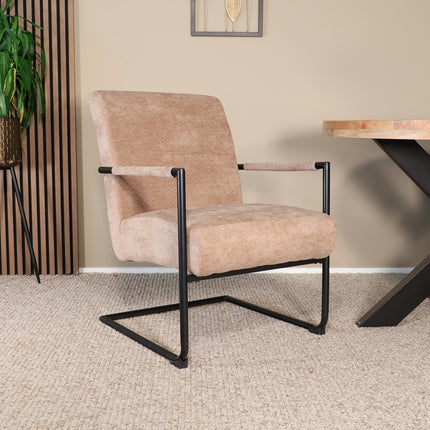 Fauteuil Merlijn bruin chenille