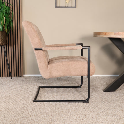 Fauteuil Merlijn bruin chenille