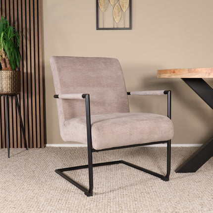 Fauteuil Merlijn grijs chenille