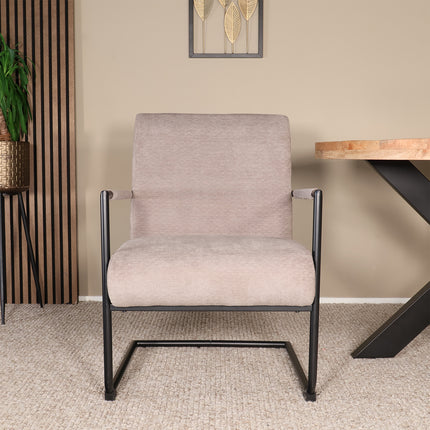 Fauteuil Merlijn grijs chenille