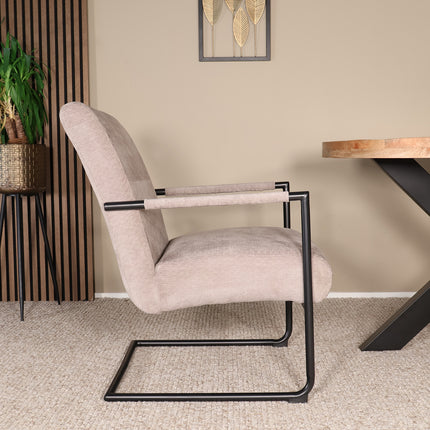 Fauteuil Merlijn grijs chenille