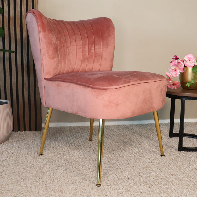 Fauteuil Rilaan oud roze velvet