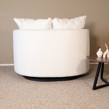 Loveseat draaibaar teddy wit