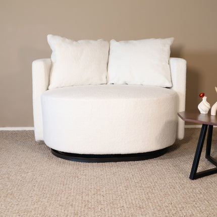 Loveseat draaibaar teddy wit