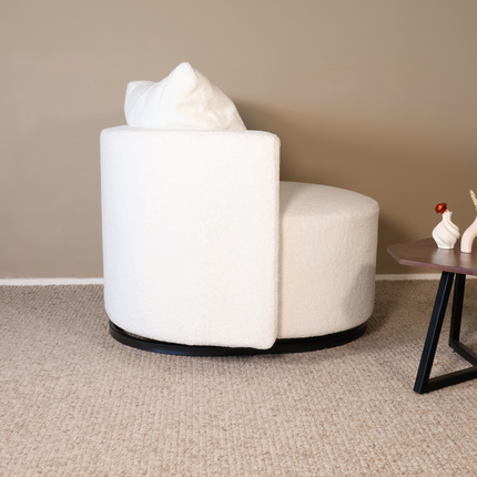 Loveseat draaibaar teddy wit