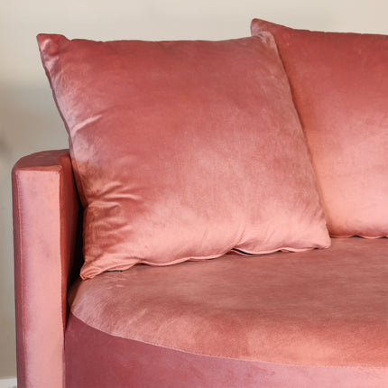 Loveseat draaibaar velvet oud roze