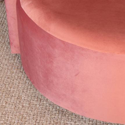 Loveseat draaibaar velvet oud roze