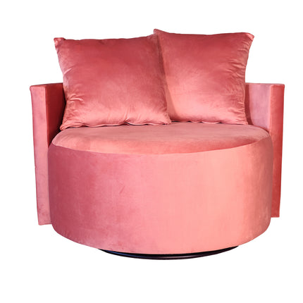 Loveseat draaibaar velvet oud roze