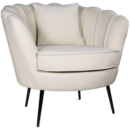 Fauteuil Anna creme velvet