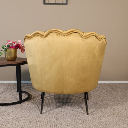 Fauteuil Anna goud velvet