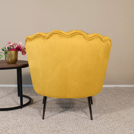 Fauteuil Anna goud velvet