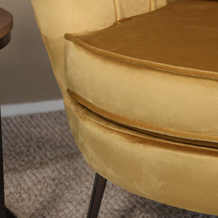 Fauteuil Anna goud velvet