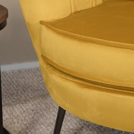 Fauteuil Anna goud velvet