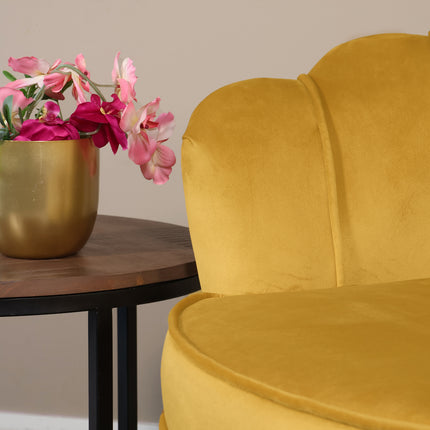 Fauteuil Anna goud velvet