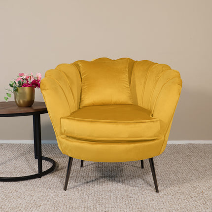 Fauteuil Anna goud velvet