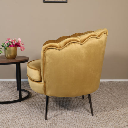 Fauteuil Anna goud velvet