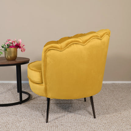Fauteuil Anna goud velvet