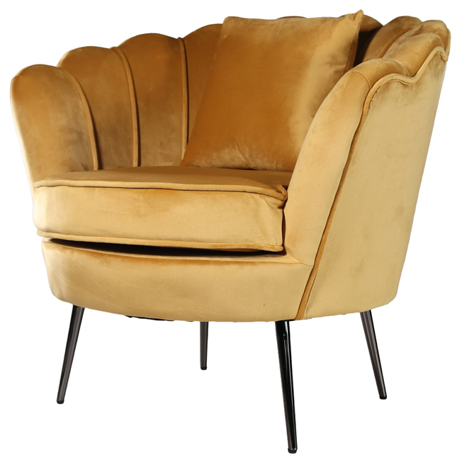 Fauteuil Anna goud velvet