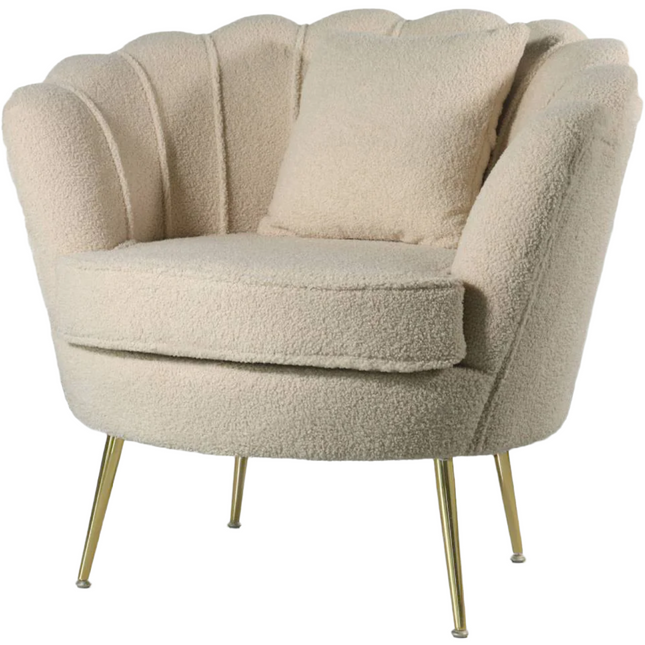 Fauteuil Belle beige teddy