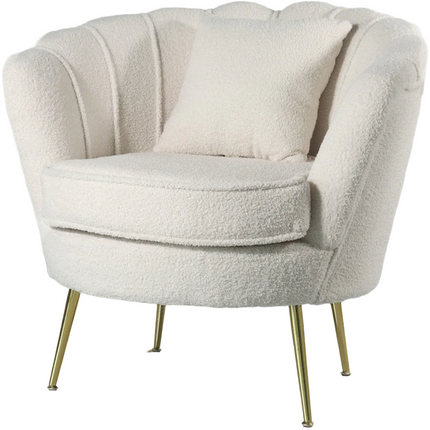 Fauteuil Belle wit teddy