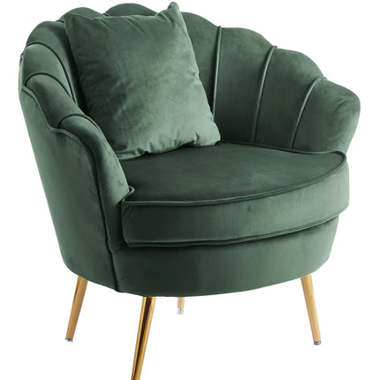 Fauteuil Belle donkergroen velvet
