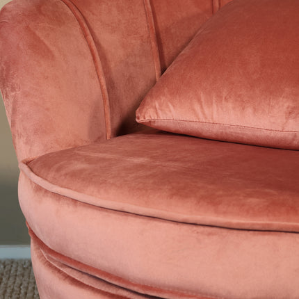 Fauteuil Belle oud roze velvet