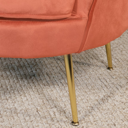 Fauteuil Belle oud roze velvet