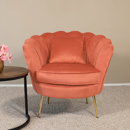 Fauteuil Belle oud roze velvet