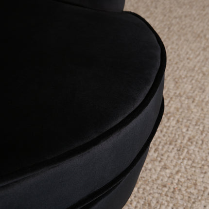Fauteuil Belle zwart velvet