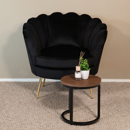 Fauteuil Belle zwart velvet