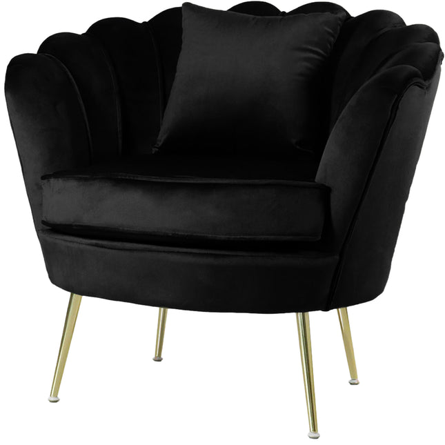 Fauteuil Belle zwart velvet