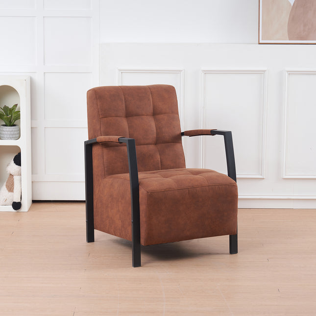 Fauteuil Noud cognac microvezel