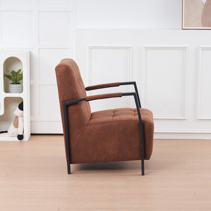 Fauteuil Noud cognac microvezel