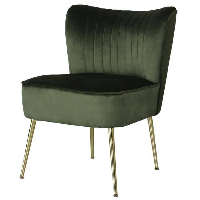 Fauteuil velvet donkergroen Rilaan